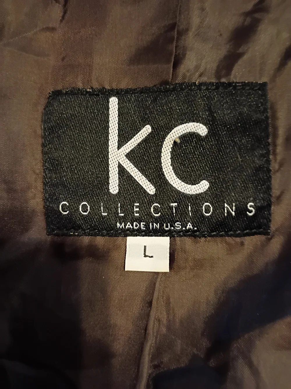 VTG KC‎ Collection Women's Faux Fur Crop Jacket in Brown Stripe Sz L